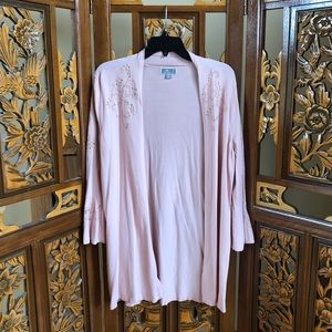JM Collection Rose Gold Studded Cardigan